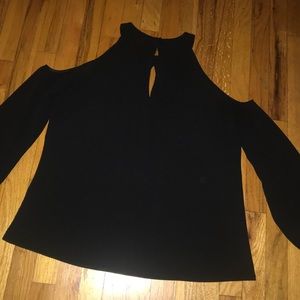 Charlotte Russe Black Cold Shoulder Blouse.